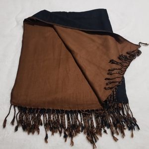 FALL BLACK AND BROWN  SCARF. 72×28‎